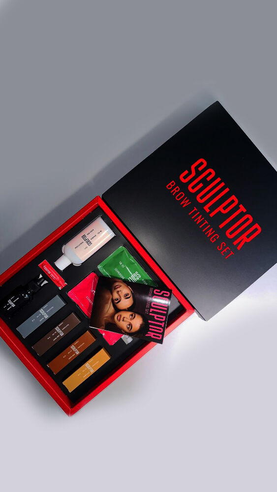 Набір для фарбування брів BROW TINTING SET SCULPTOR Набір для фарбування брів BROW TINTING SET SCULPTOR