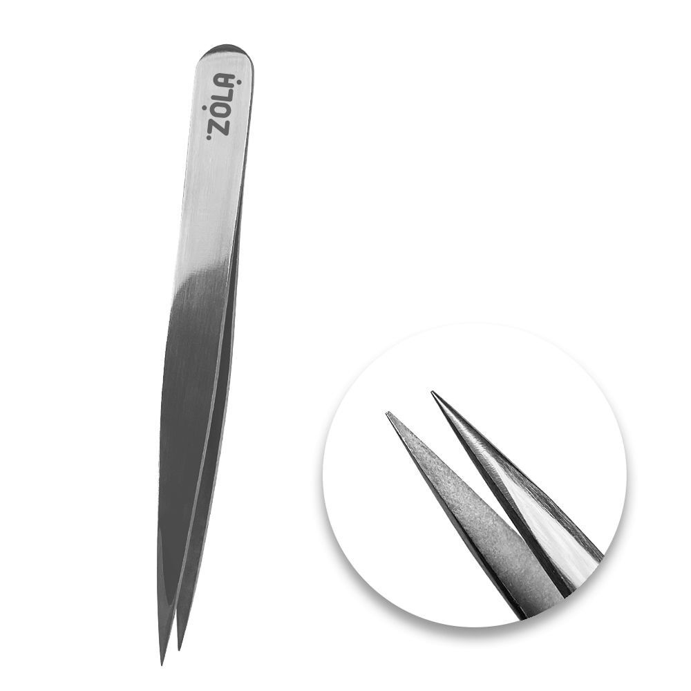 ZOLA Пінцет срібний точковий ZOLA Silver point tweezers ZOLA Пінцет срібний точковий ZOLA Silver point tweezers