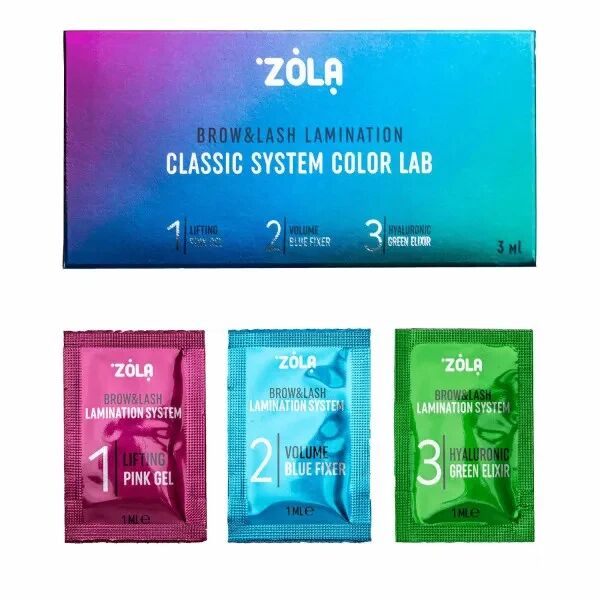 Набір для ламінування Color Lab в саше Step 1,2,3(3x1ml) ZOLA Набір для ламінування Color Lab в саше Step 1,2,3(3x1ml) ZOLA