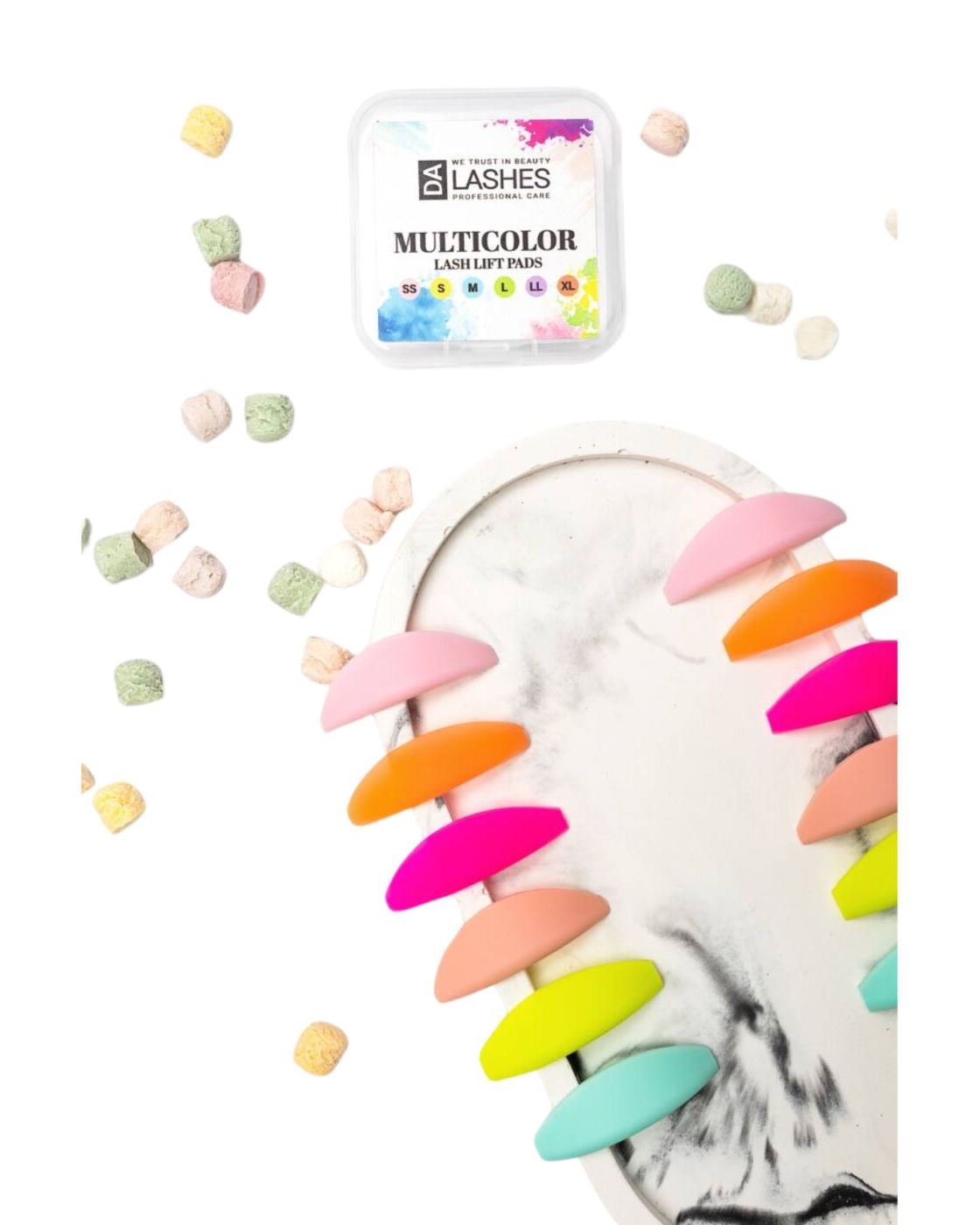 Набір валиків MULTICOLOUR SILICONE PADS (SS, S,M,L,XL) Da Lashes