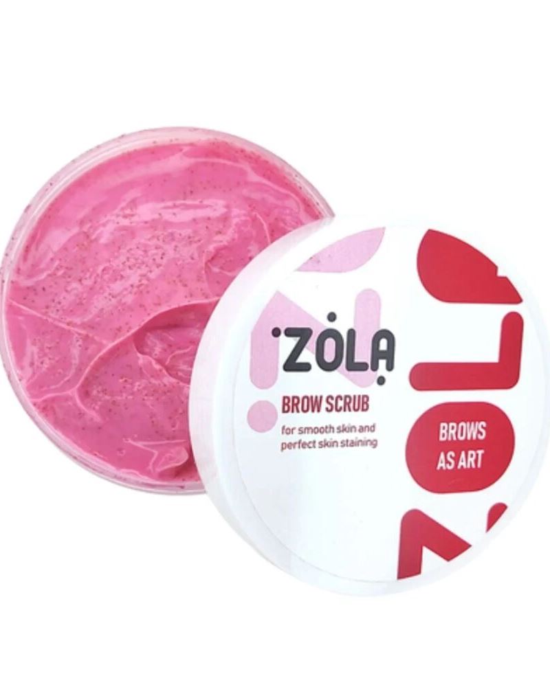 ZOLA Скраб для брів рожевий мини (50мл) ZOLA Eyebrow scrub pink mini (50ml)