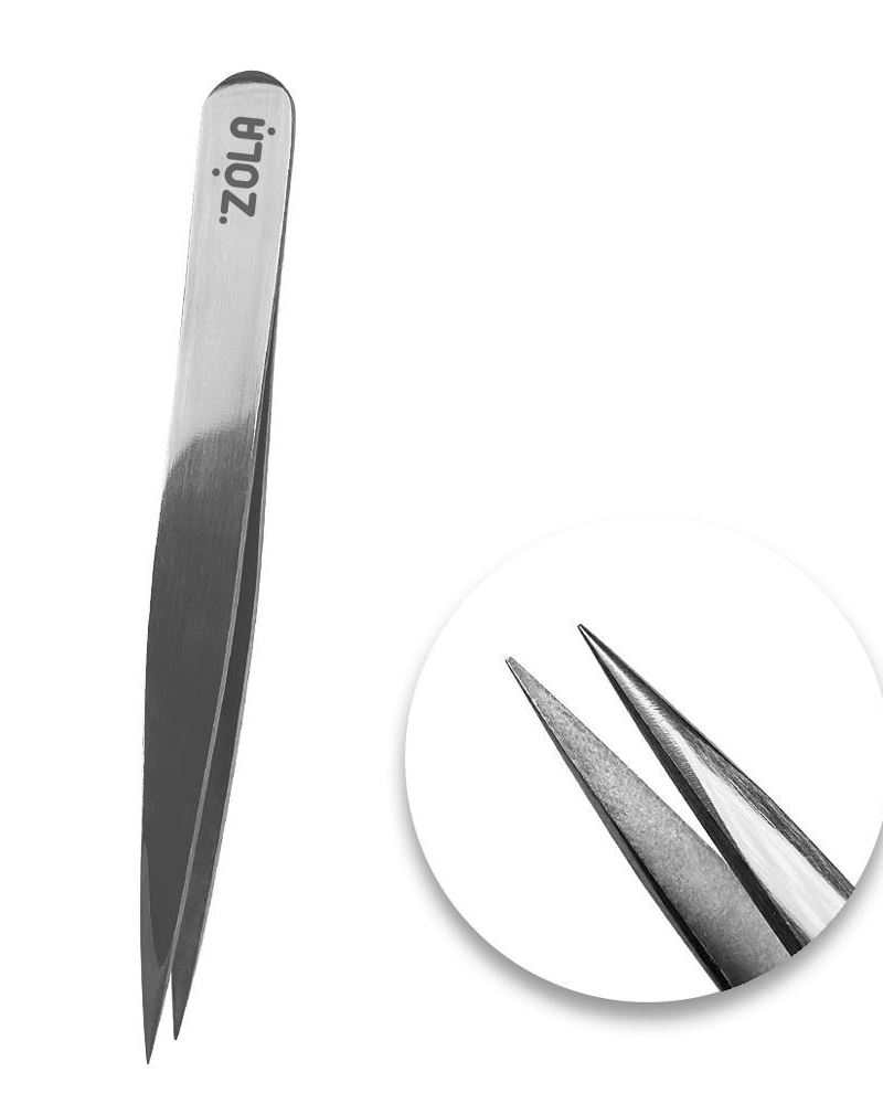 ZOLA Пінцет срібний точковий ZOLA Silver point tweezers