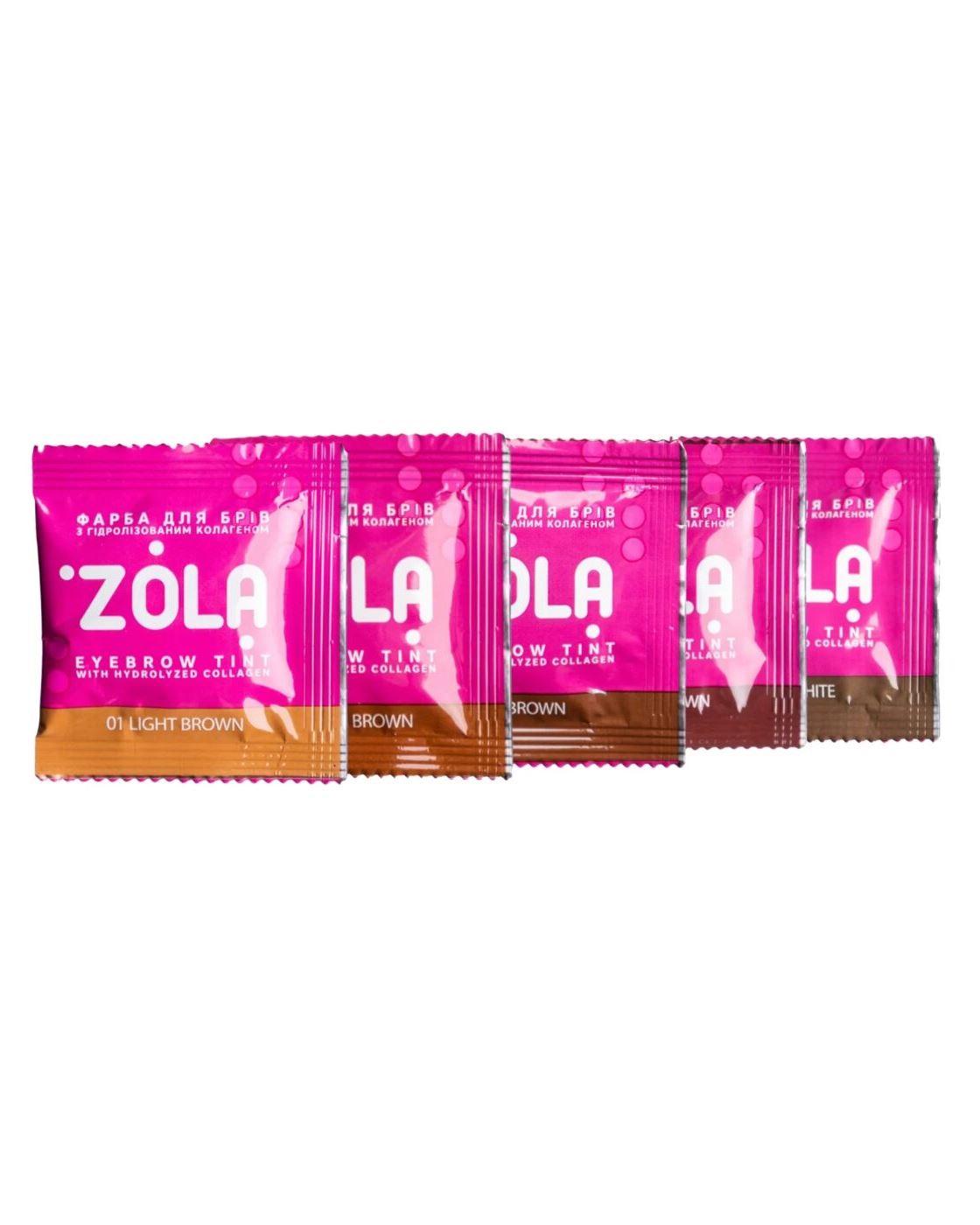 ZOLA Фарба для брів із колагеном в саше з окисником 5ml.