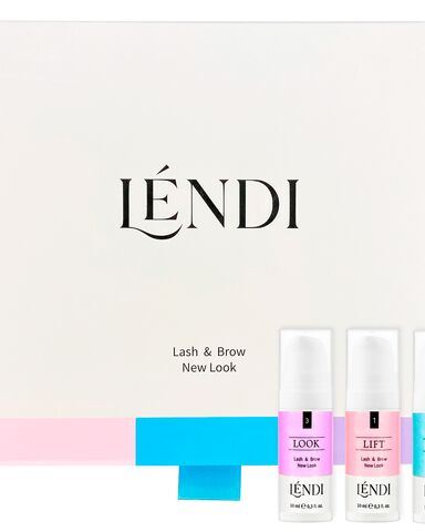 Набір складів для ламінування вій та брів Lash & Brow New Look (3х10 мл) в дозаторі, Lendi