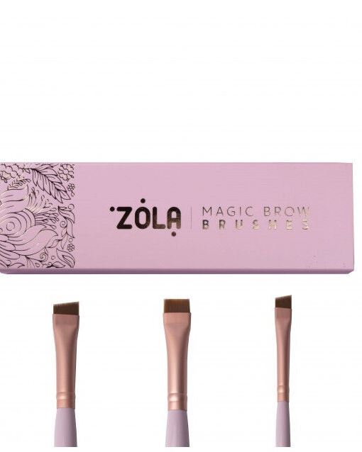 Набір пензлів для фарбування брів MAGIC BROW BRUSHES професійний ZOLA