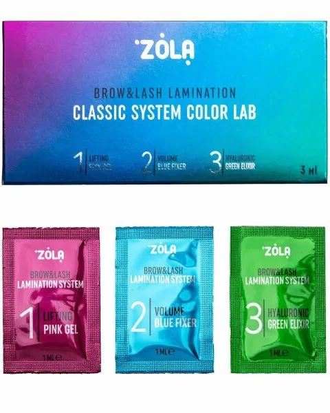 Набір для ламінування Color Lab в саше Step 1,2,3(3x1ml) ZOLA