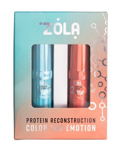 Набір для ламінування BROW&LASH PROTEIN RECONSTRUCTION SYSTEM , ZOLA EMOTION COLOR LAB, 2*10 мл